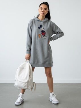 Andy Warhol’s Mickey Long Sweatshirt Hoodie Tunic Dress